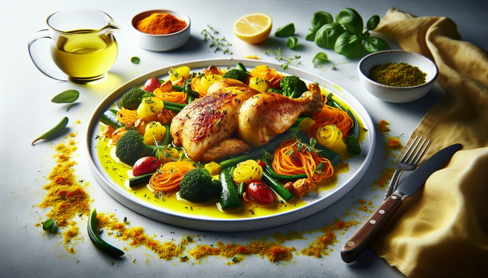img of pollo con verdure giallo zafferano